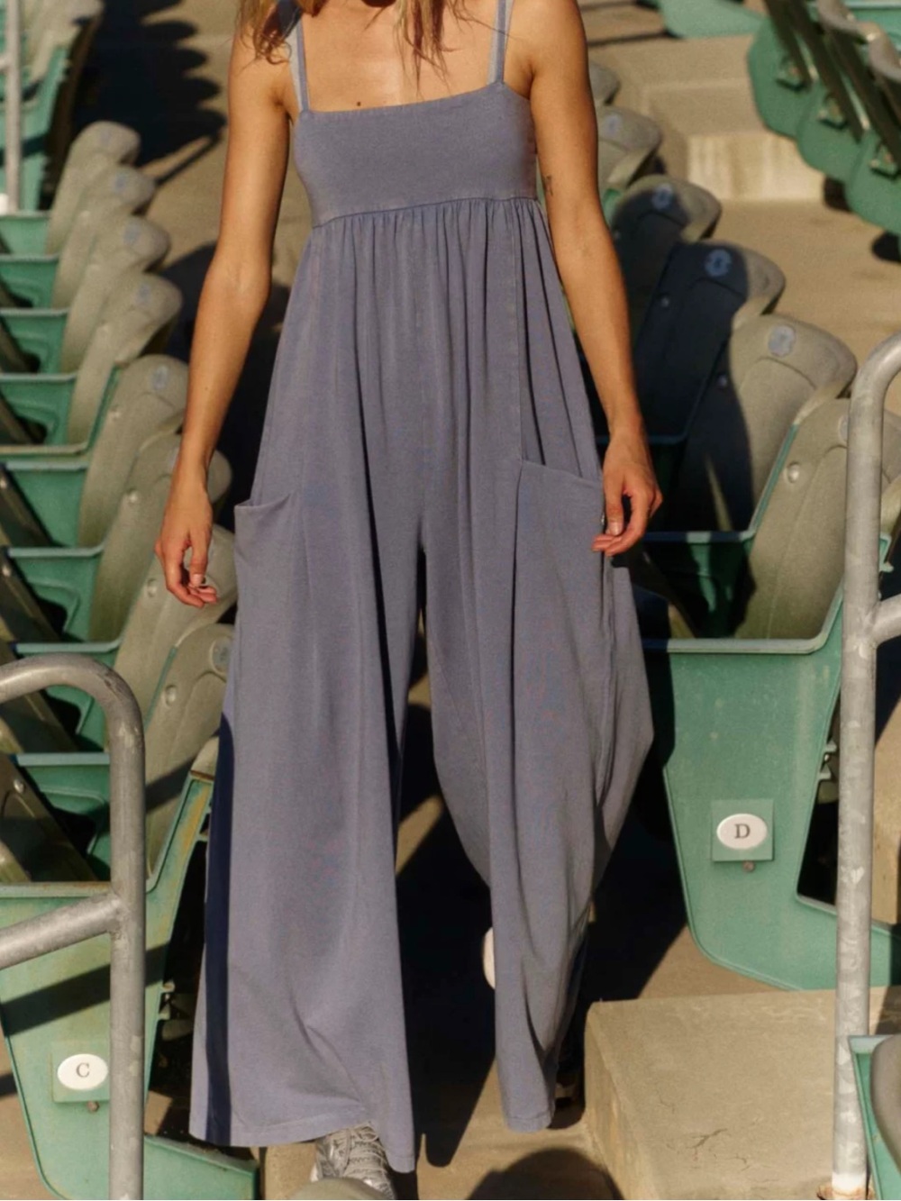 ✨BNWT - FP Movement Women's Hot Shot Strappy Onesie - Blue Ash - size XL✨